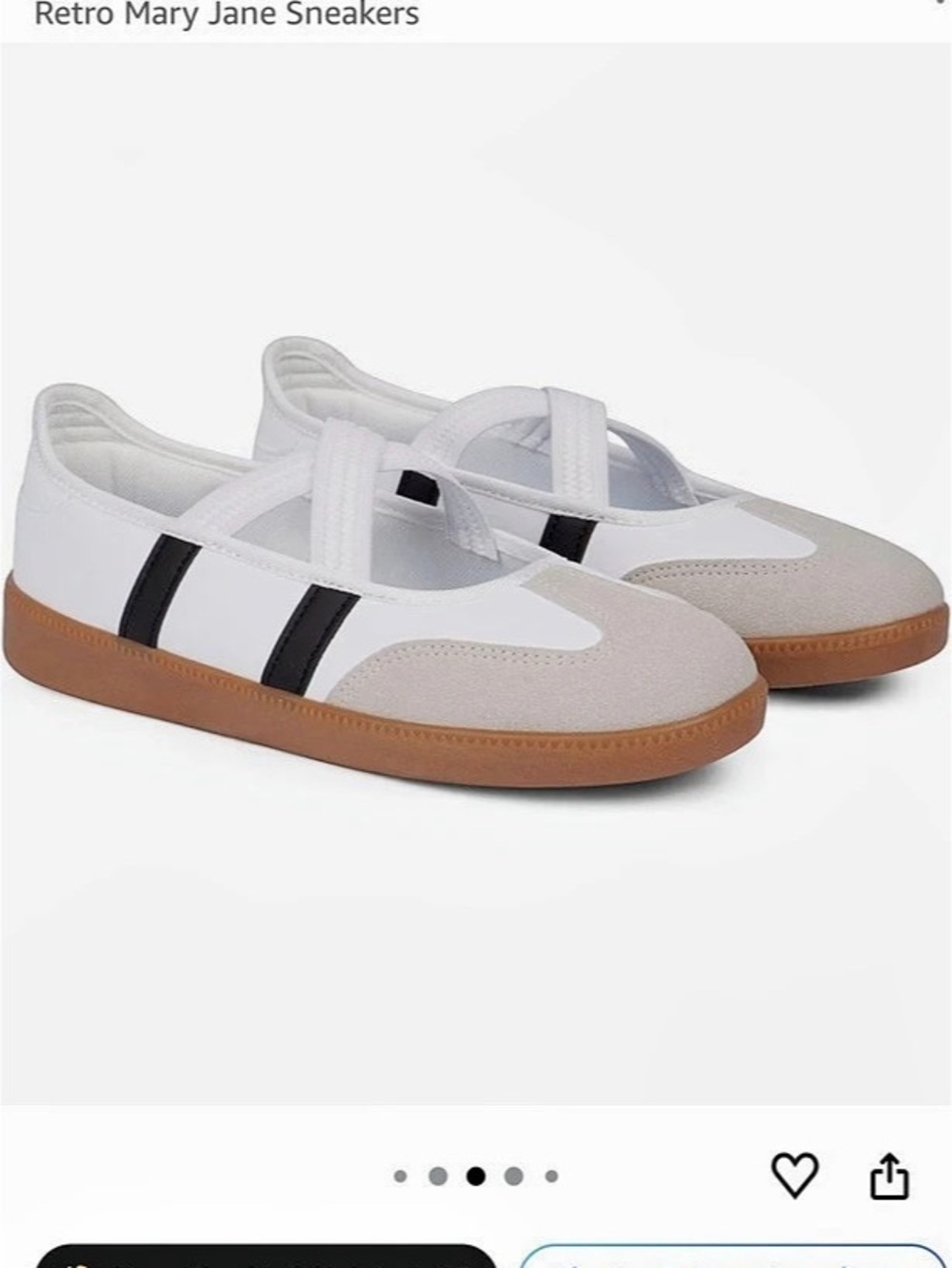 Color Block Mary Jane  Sneakers in White & Black new size 11